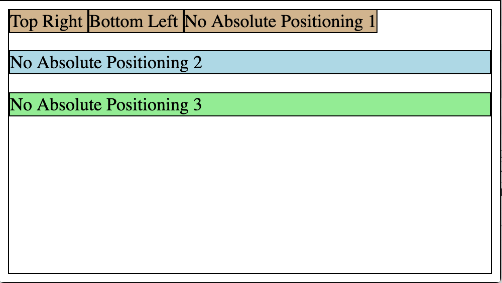 No Absolute Positioning