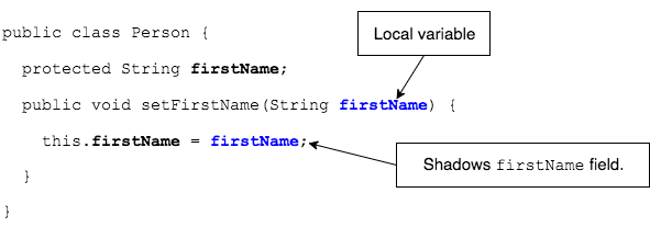 Shadowing instance field