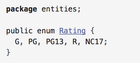 Rating Enum